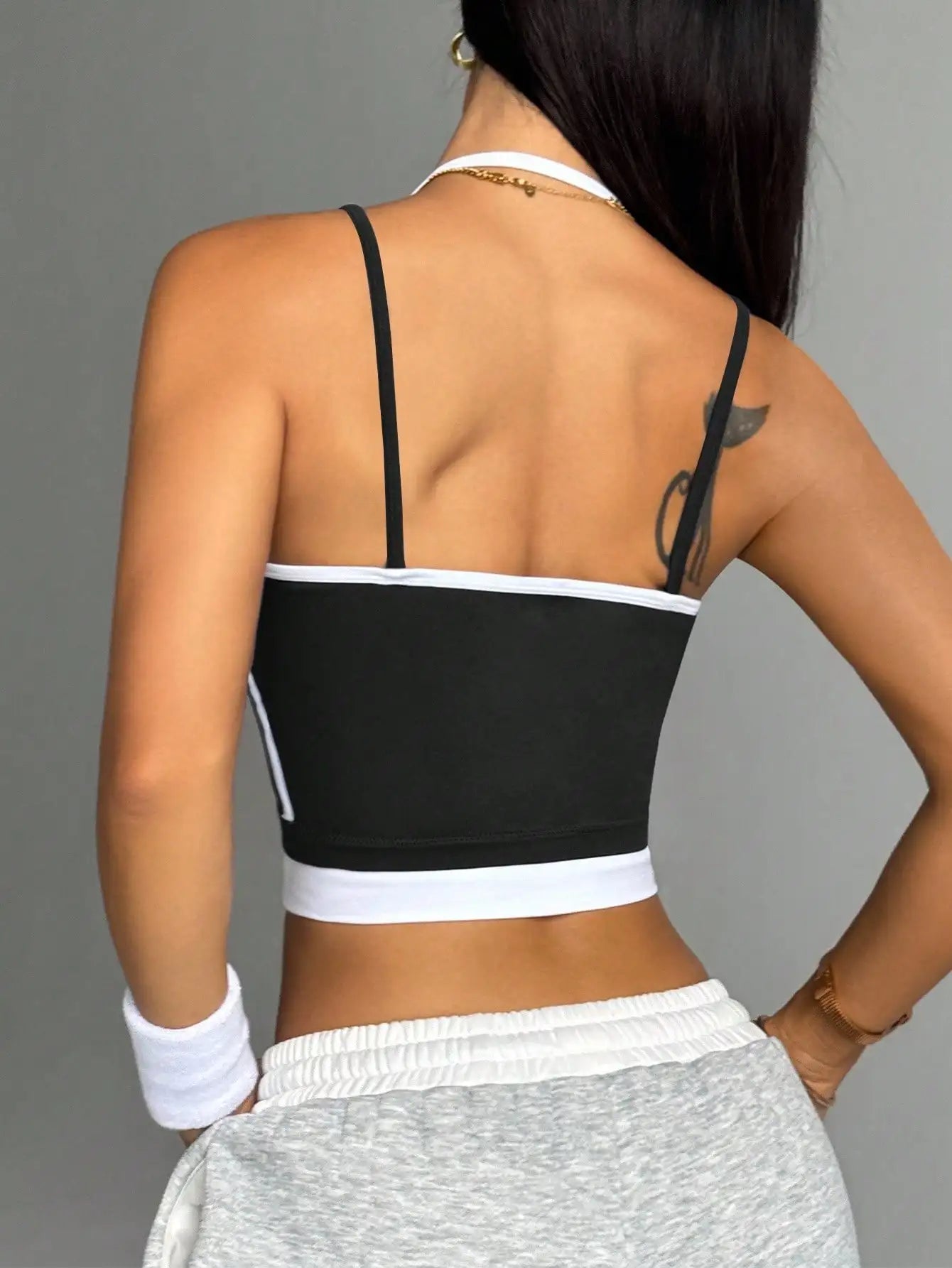 [Brouillon] Gilet de sport sans anneau en acier pour femme, débardeur de sport pour l'extérieur, la course à pied, amortissant les chocs, s