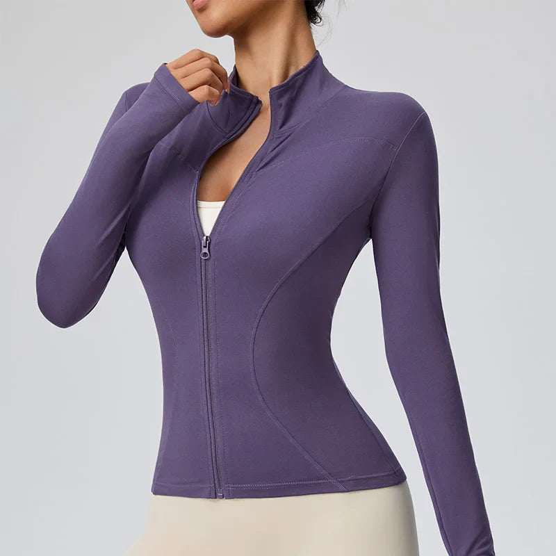 2025 Herbst Pilates Schnelltrocknende Sportjacke für Damen – Ideal für Fitnessstudio-Workouts & Outdoor-Laufen