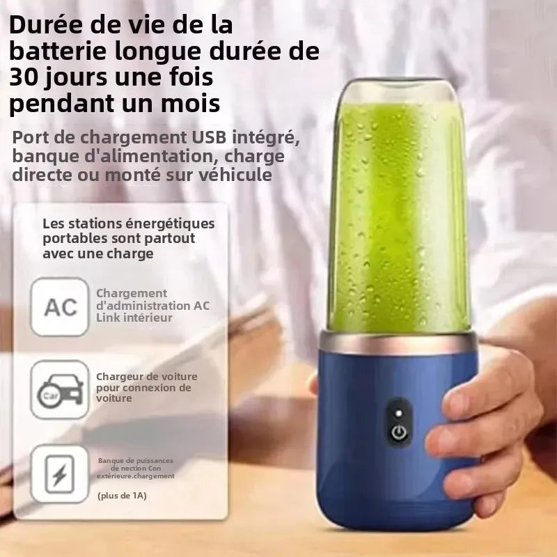 6 Farben 400ml Tragbarer USB Mixer Elektrischer Reise-Entsafterbecher für Smoothies Milchshakes Küchen-Mini-Mixer-Werkzeug