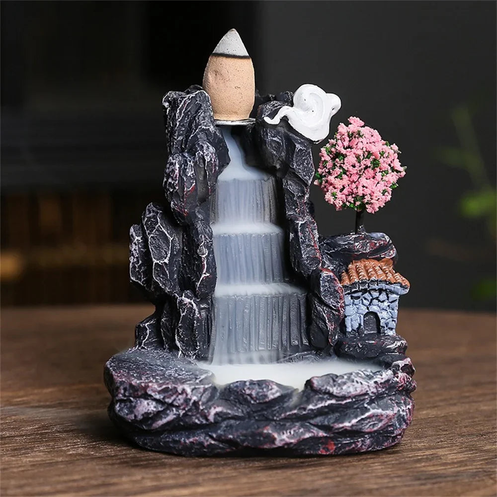Rückfluss Räuchergefäß Wasserfall Halter Für Aromatherapie Dekor