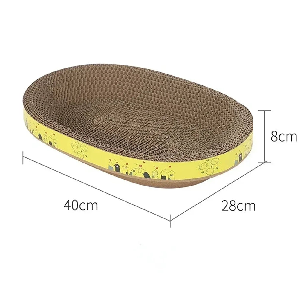Griffoir pour chat, protection de meubles, jouets à griffer, papier ondulé ovale, résistant à l'usure, nid pour chat, accessoires pour chat