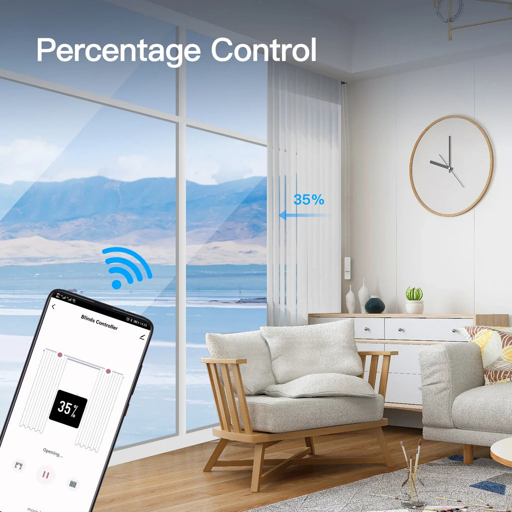 Smart WiFi Roller Blind Motor Kit - App & Remote Control