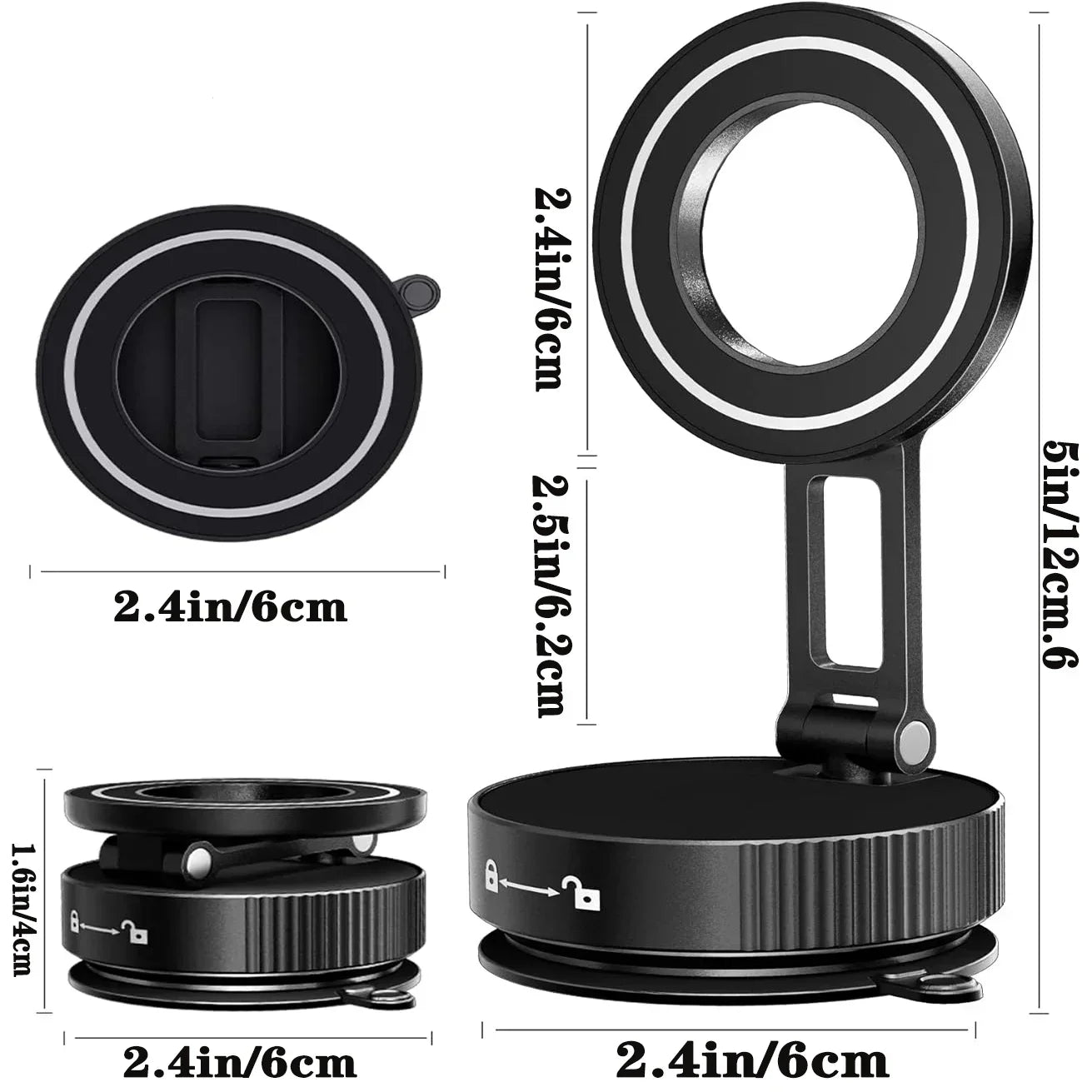 360° Rundum Magnetstaubsauger Pro – Für Zuhause, Fitnessstudio, Büro & Reisen