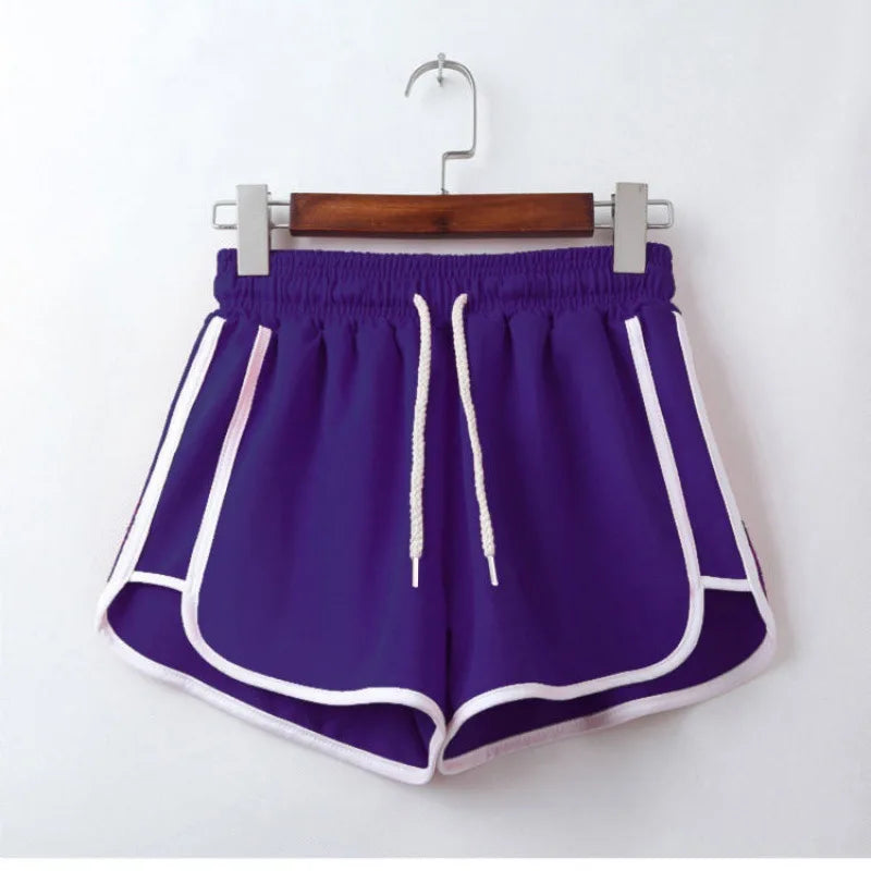 Damen Yoga Shorts Sommer Oberbekleidung mittelhohe Freizeithose lockere gerade Hose Damen stilvolle dünne atmungsaktive weite Bein Gym Shorts