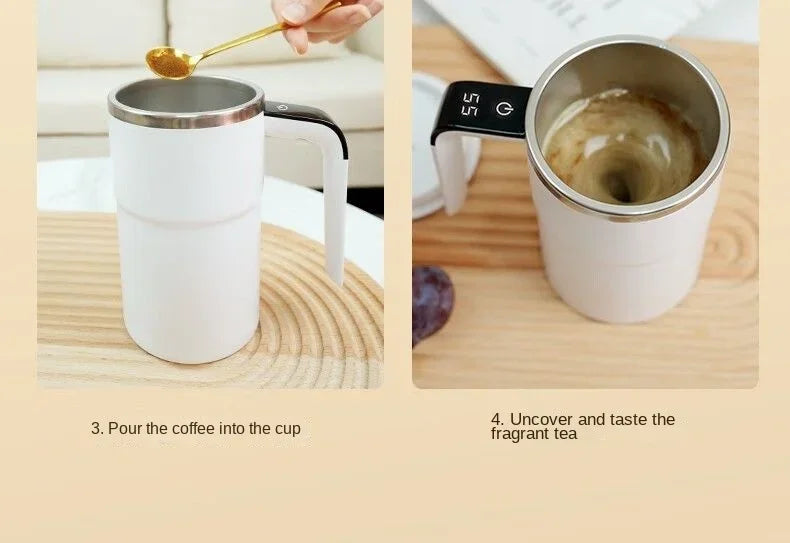 Elektrischer selbstrührender Kaffeebecher 380ML USB wiederaufladbar