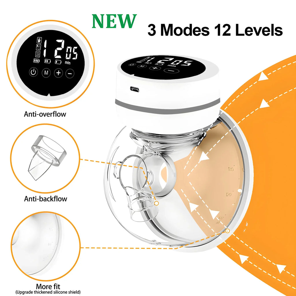 Tire-lait électrique automatique portable USB pour le recueil du lait maternel