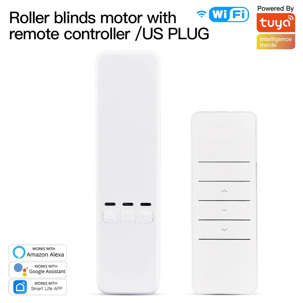 Smart WiFi Roller Blind Motor Kit - App & Remote Control