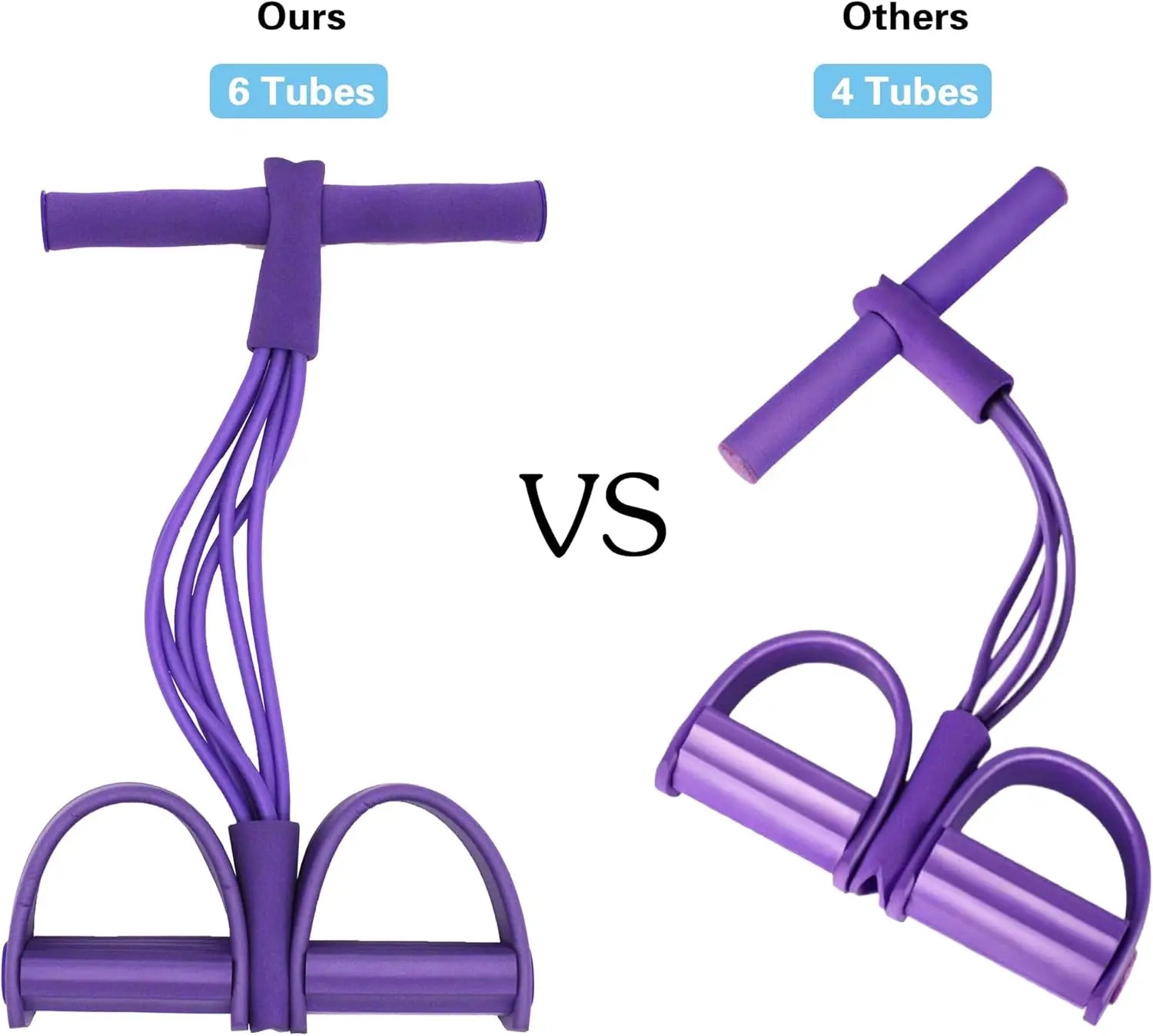 Puller Widerstandsbänder, 6 Tubes Elastische Yoga Pedal Puller Widerstandsbänder für Bauch Taille Arm Bein Stretching Abnehmen Training