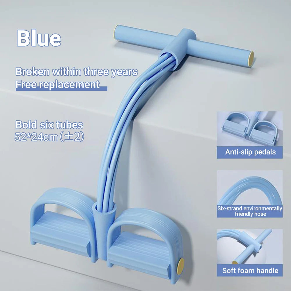 Puller Widerstandsbänder, 6 Tubes Elastische Yoga Pedal Puller Widerstandsbänder für Bauch Taille Arm Bein Stretching Abnehmen Training