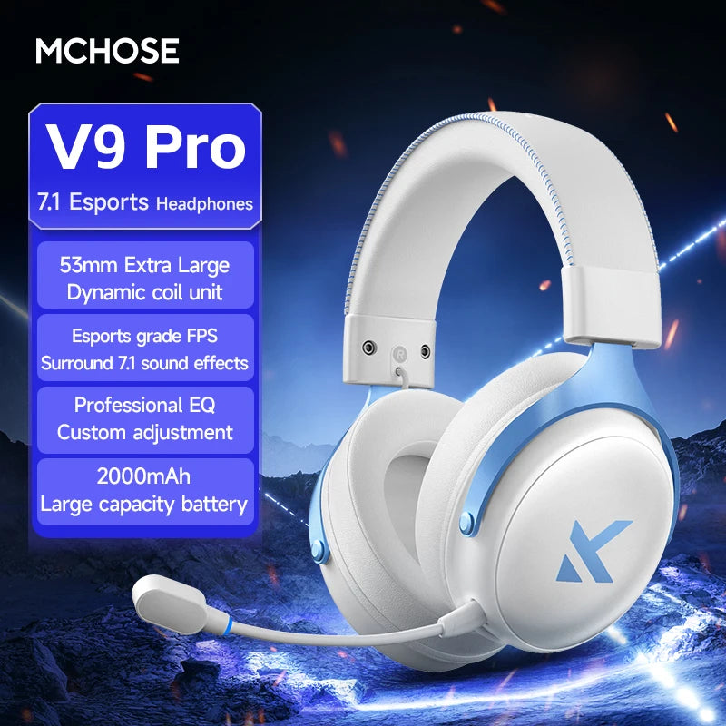 Professionelles kabelloses 7.1 Gaming-Headset - TOPSPEED, 4 Modi, KI-Mikrofon