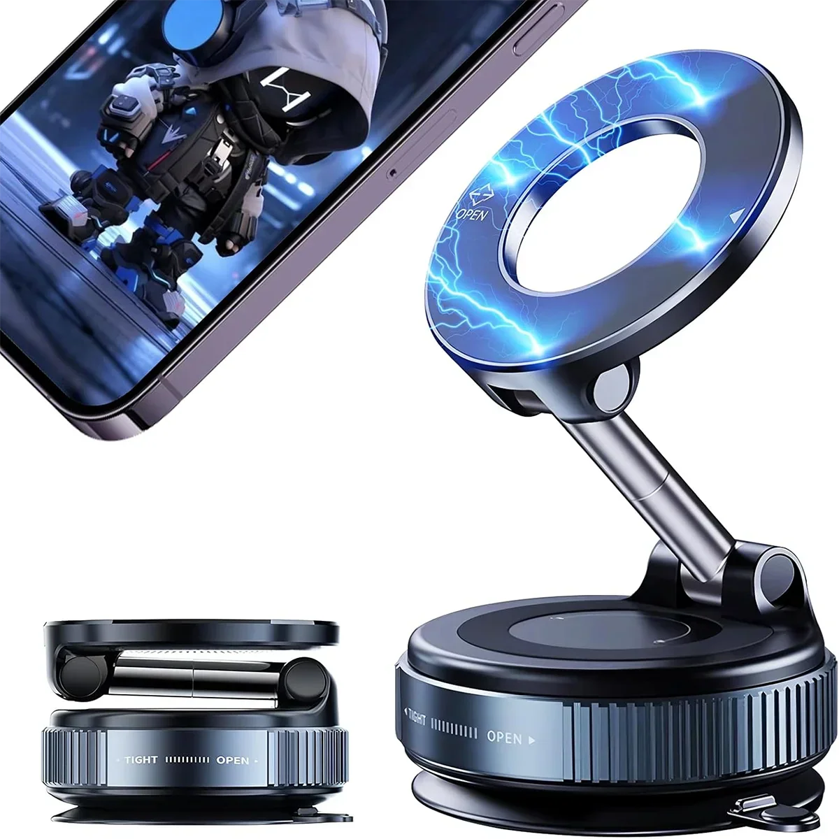 360° Rundum Magnetstaubsauger Pro – Für Zuhause, Fitnessstudio, Büro & Reisen