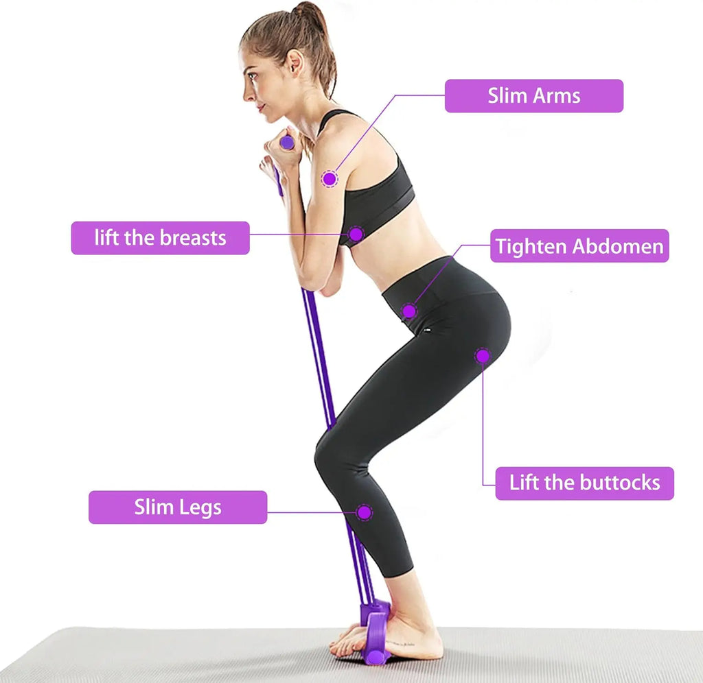 Puller Widerstandsbänder, 6 Tubes Elastische Yoga Pedal Puller Widerstandsbänder für Bauch Taille Arm Bein Stretching Abnehmen Training