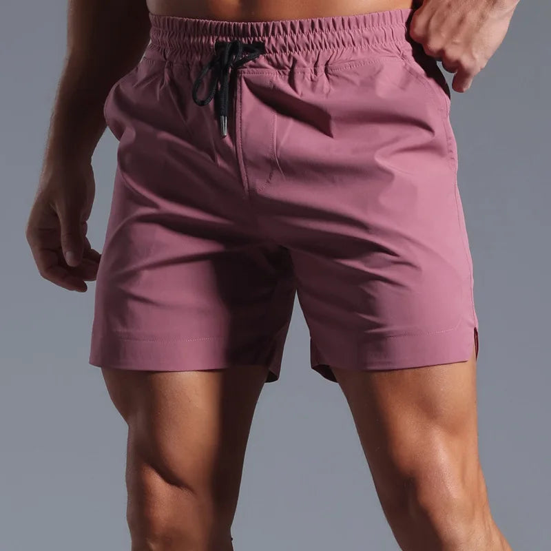 Athletische Shorts mit Kordelzug in Schiefergrau