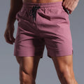 Athletische Shorts mit Kordelzug in Schiefergrau