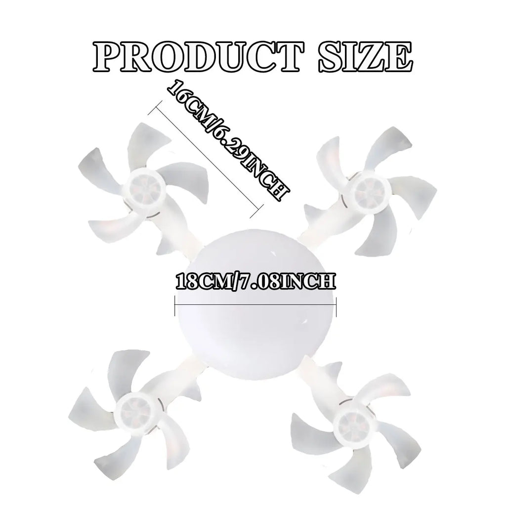 Drohnen-Deckenventilator mit Beleuchtung 💡 – Moderner LED-Deckenventilator mit 3/4 Flügeln