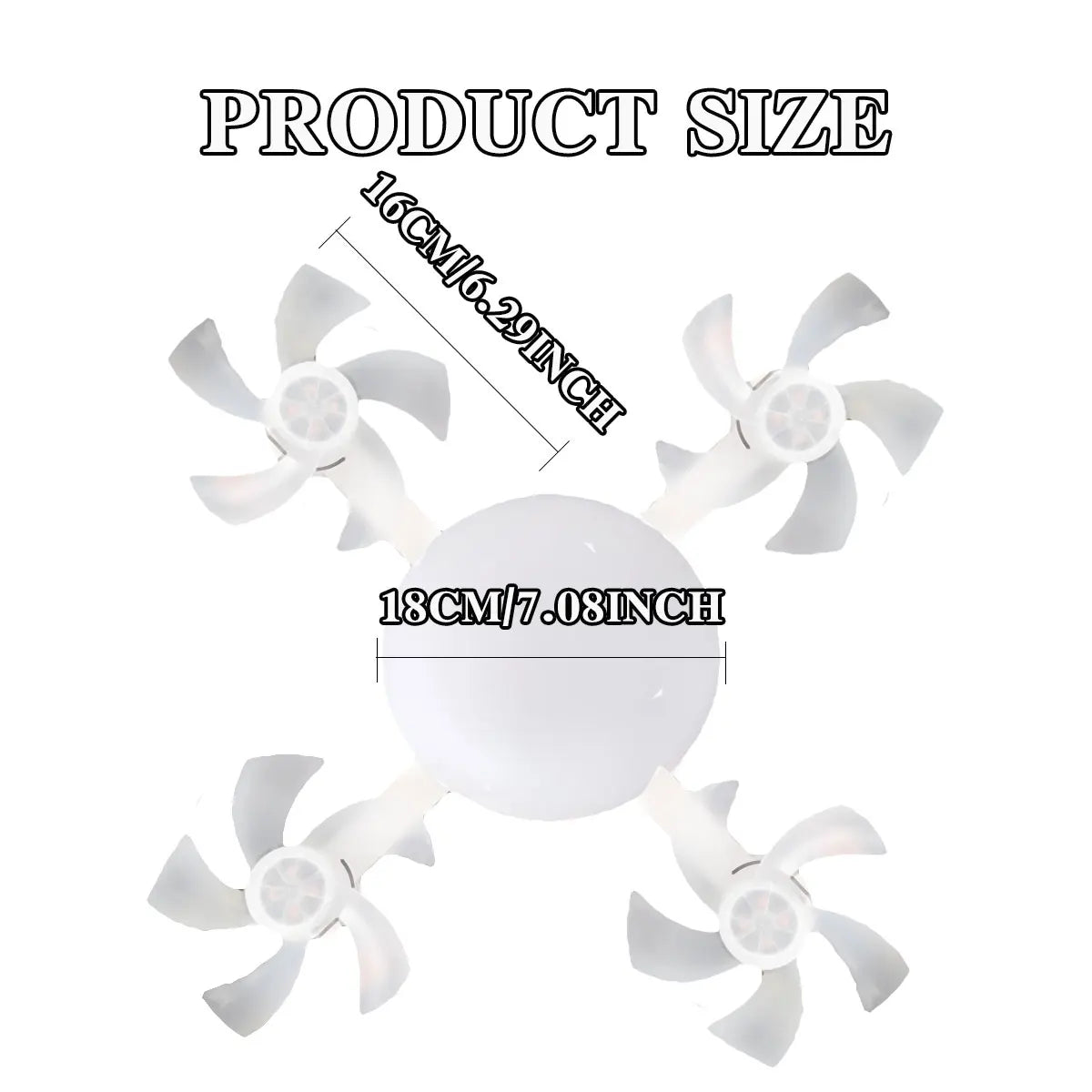 Drohnen-Deckenventilator mit Beleuchtung 💡 – Moderner LED-Deckenventilator mit 3/4 Flügeln