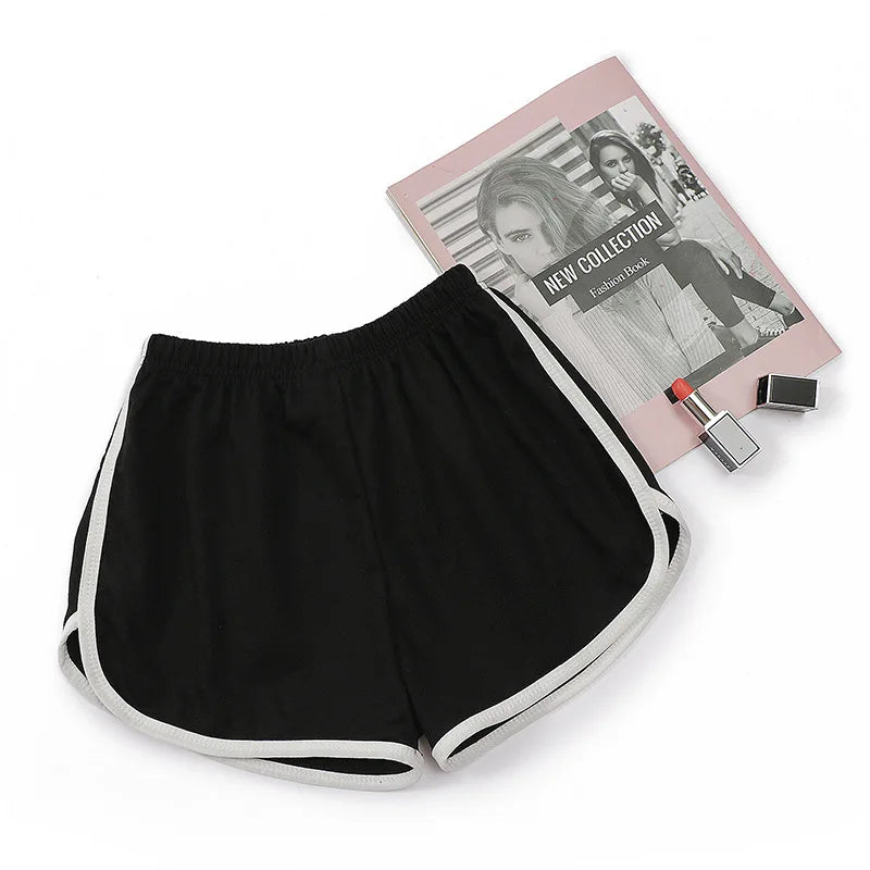 Damen Yoga Shorts Sommer Oberbekleidung mittelhohe Freizeithose lockere gerade Hose Damen stilvolle dünne atmungsaktive weite Bein Gym Shorts