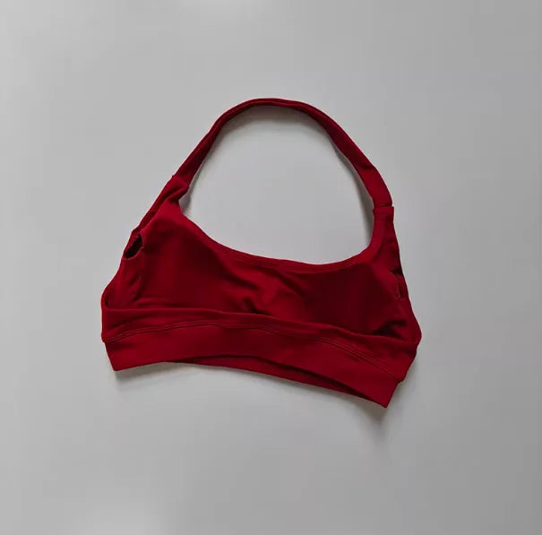 Soutien-gorge de sport rembourré – Soutien-gorge d'entraînement sans couture antichoc avec bretelles tour de cou, maintien moyen