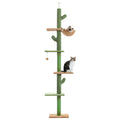 Katzenbaum 5-stufig, raumhoch, Kaktus-Kratzbaum, großer Kletterbaum mit Kratzsäule, Hängematte, baumelndem Ball für Hauskatzen