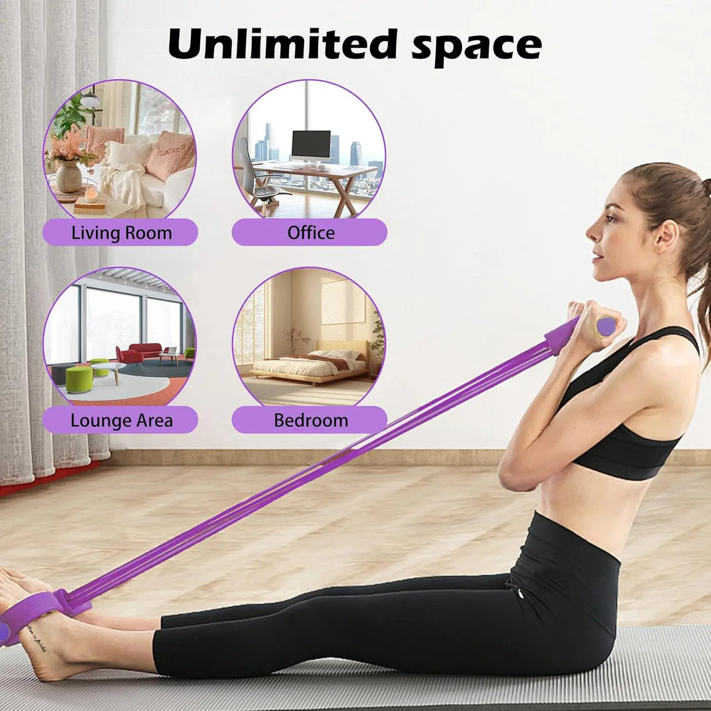 Puller Widerstandsbänder, 6 Tubes Elastische Yoga Pedal Puller Widerstandsbänder für Bauch Taille Arm Bein Stretching Abnehmen Training