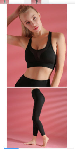 Sports Bra Shockproof Yoga Vest Sports Bra Set