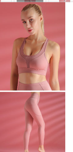 Sports Bra Shockproof Yoga Vest Sports Bra Set