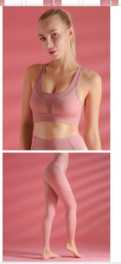 Sports Bra Shockproof Yoga Vest Sports Bra Set