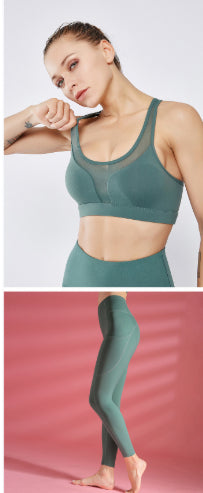 Sports Bra Shockproof Yoga Vest Sports Bra Set