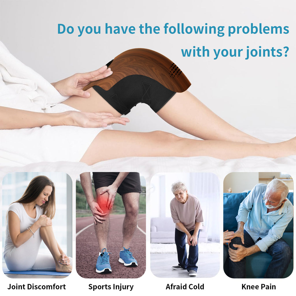 Intelligentes Knie-Massagegerät für den Heimgebrauch, elektrisch, intelligent, knetend, wärmend, wiederaufladbar, zur Schmerzlinderung, Infrarot-Laser-Vibrations-Knie-Massagegerät