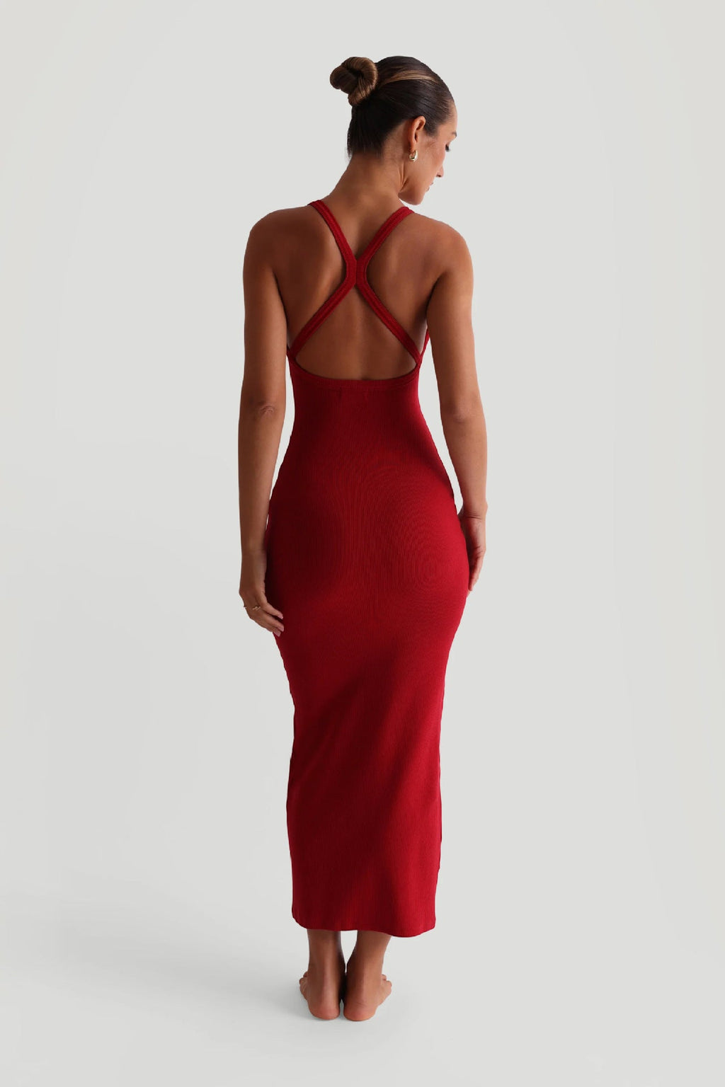 Trägerloses, rückenfreies, sexy, figurbetontes Damenkleid