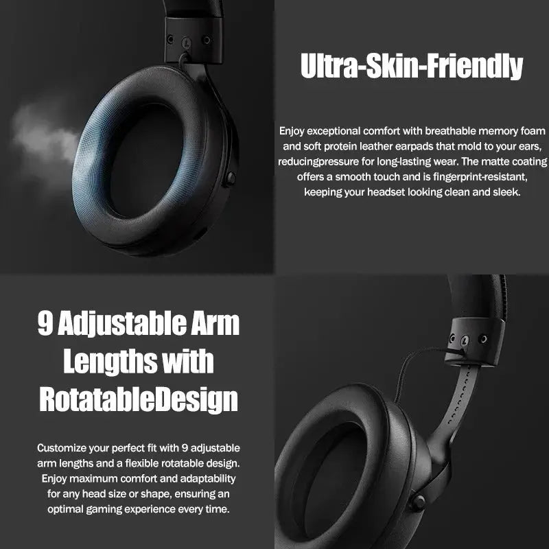 Professionelles kabelloses 7.1 Gaming-Headset - TOPSPEED, 4 Modi, KI-Mikrofon