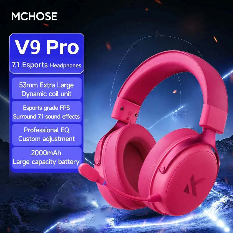 Professionelles kabelloses 7.1 Gaming-Headset - TOPSPEED, 4 Modi, KI-Mikrofon