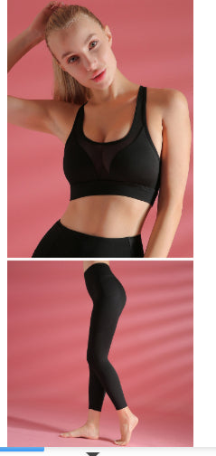 Sports Bra Shockproof Yoga Vest Sports Bra Set
